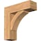 Ekena Millwork Thorton Block Smooth Bracket w/ Offset Brace, Western Red Cedar, 7 1/2"W x 24"D x 24"H BKT0806X24X24THR05SWR - alternate 1